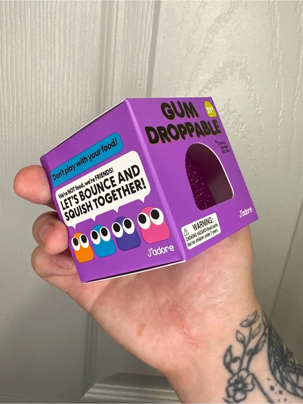 J’adore Gum Drop Droppable Squishy Toy - Purple